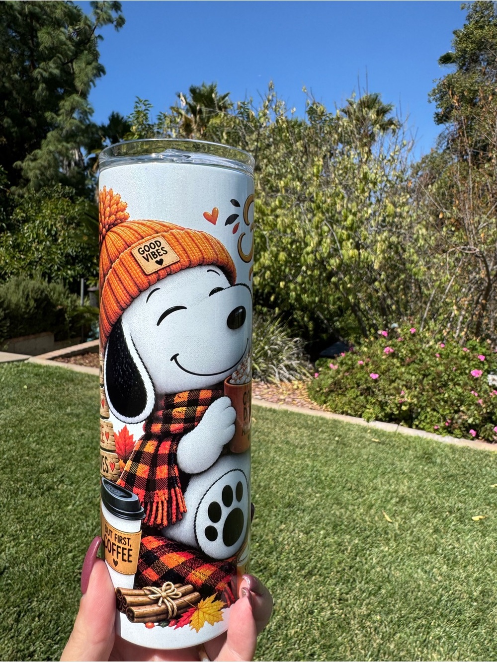 Snoopy Fall is my favorite color stainless steel tumbler 20oz
